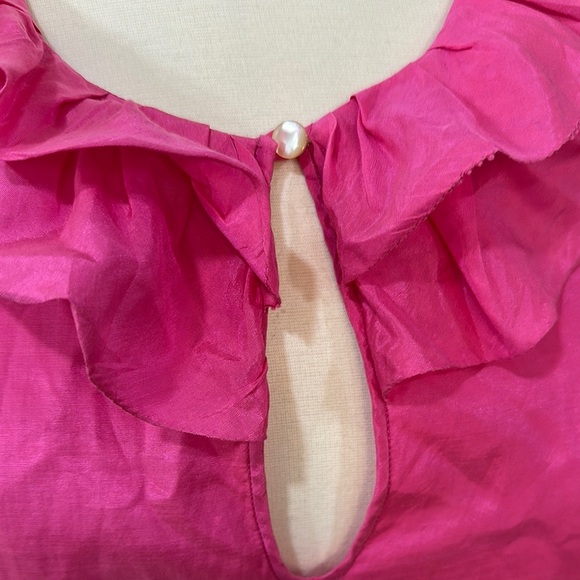 Pink Ruffled Sleeveless Top - Picture 7 of 7